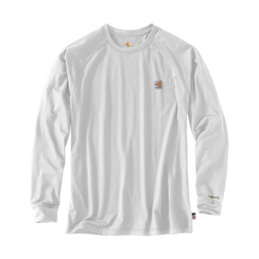 Carhartt Men's Flame Resistant Force Long-Sleeve T Shirt - Light Gray - Lenny's Shoe & Apparel