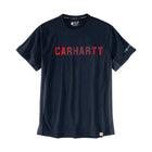 Carhartt Men's Force Relaxed Fit Midweight Short-Sleeve Graphic T-Shirt - Navy - Lenny's Shoe & Apparel