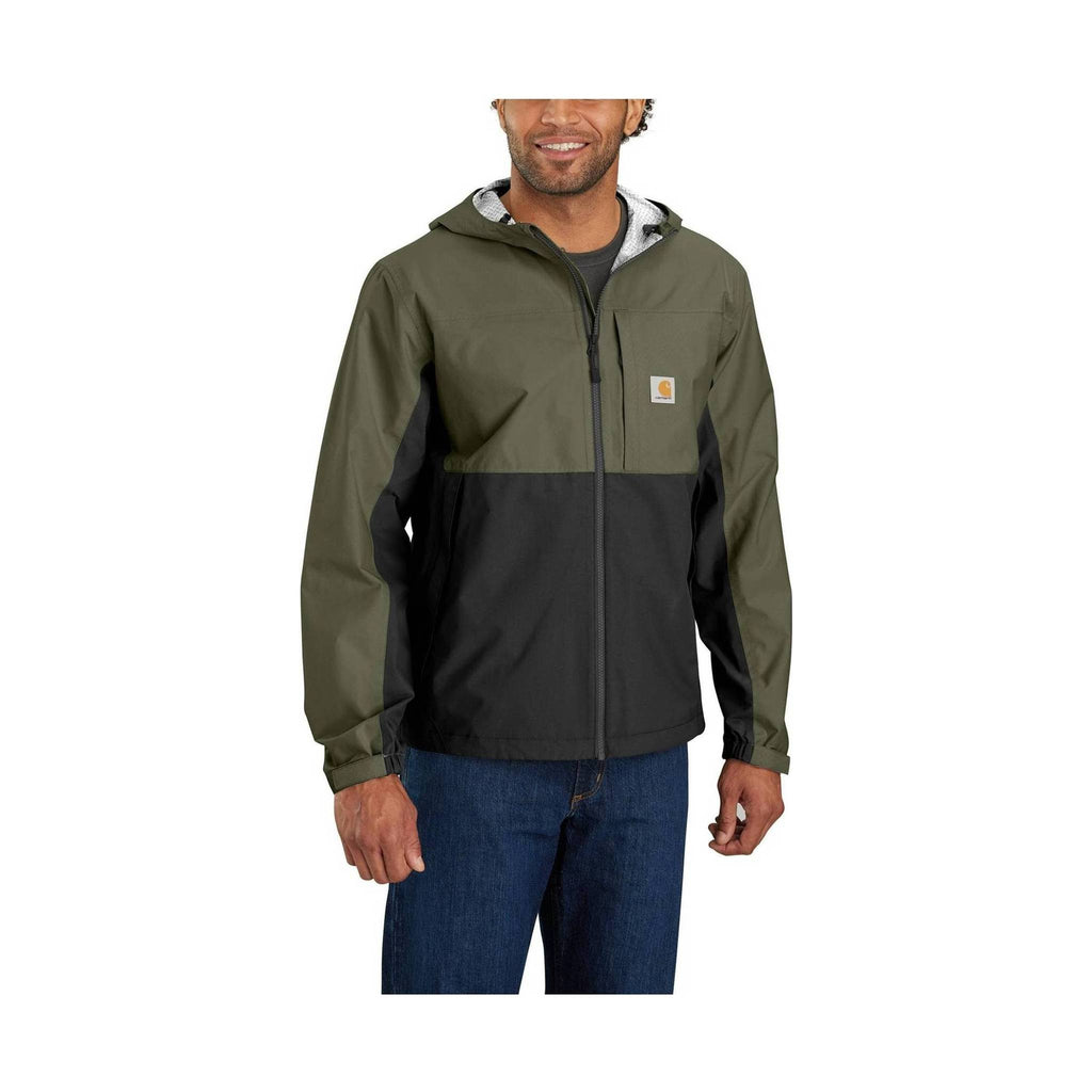 Carhartt Men's Storm Defender Relaxed Fit Lightweight Packable Jacket - Basil/Black - Lenny's Shoe & Apparel