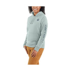 Carhartt Women's Relaxed Fit Midweight Logo Sleeve Graphic Sweatshirt - Dew Drop - Lenny's Shoe & Apparel