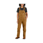 Carhartt Women's Rugged Flex Loose Fit Canvas Bib Overall - Carhartt Brown - Lenny's Shoe & Apparel