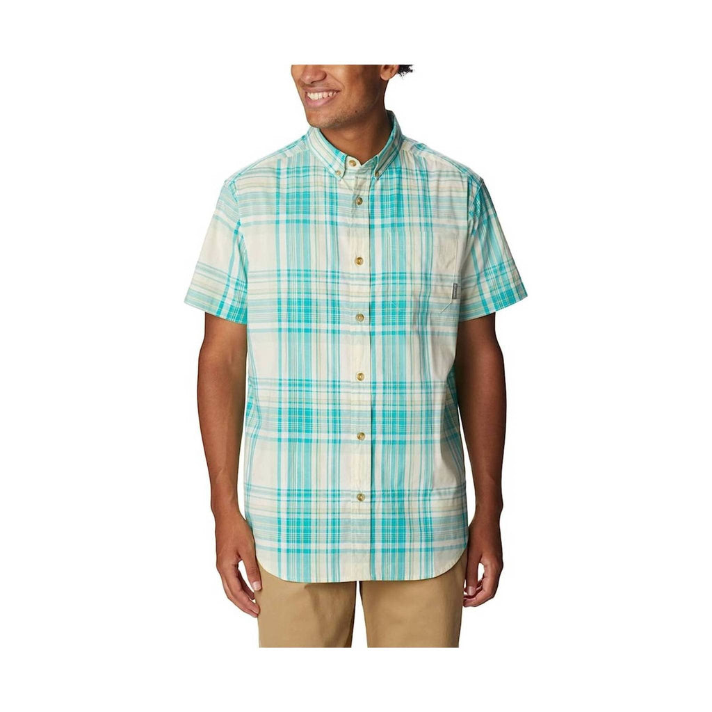 Columbia Men's Rapid Rivers II Short Sleeve Shirt - Ice Green Multi Plaid - Lenny's Shoe & Apparel