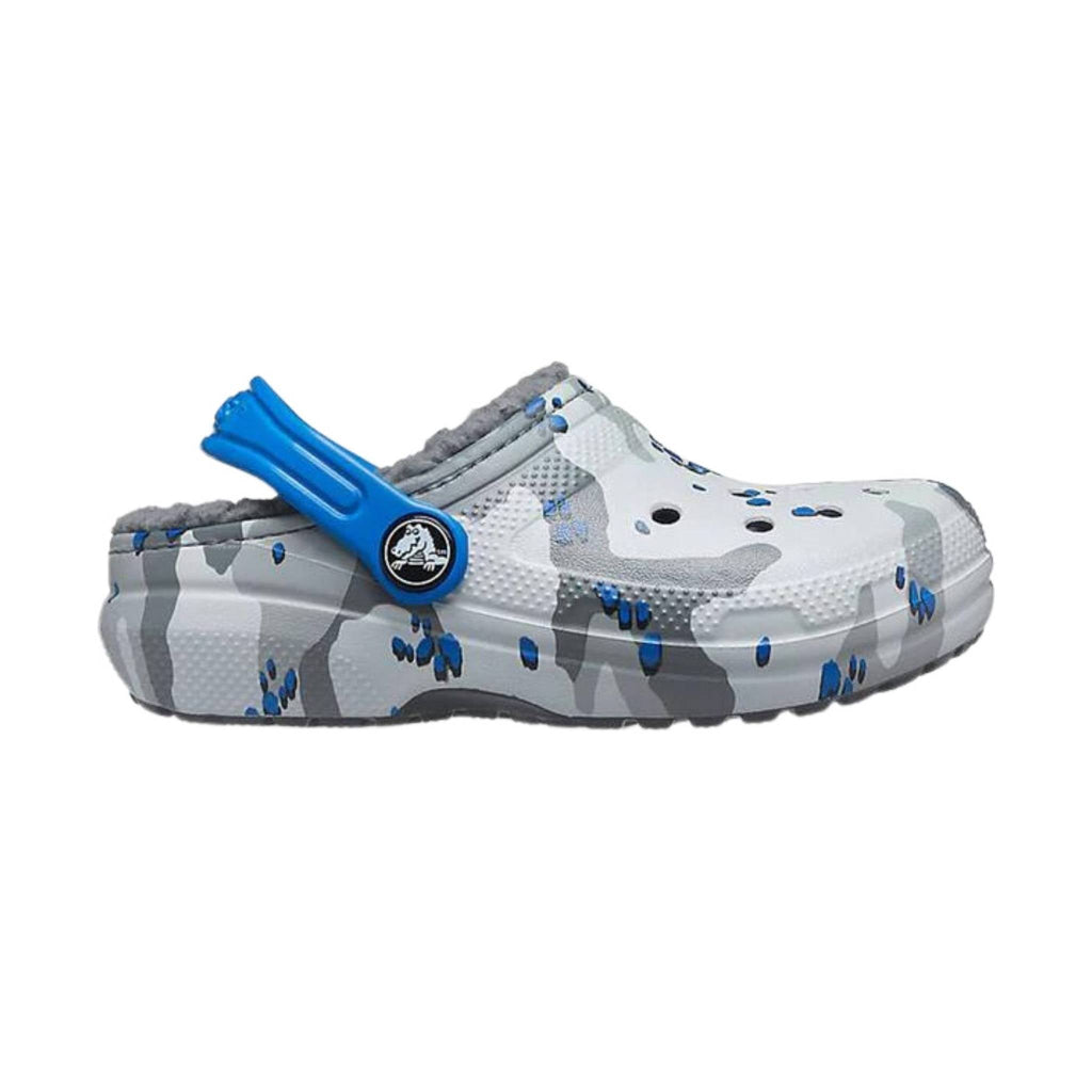 Crocs Kids' Classic Fuzz-Lined - Light Grey/Camo - Lenny's Shoe & Apparel