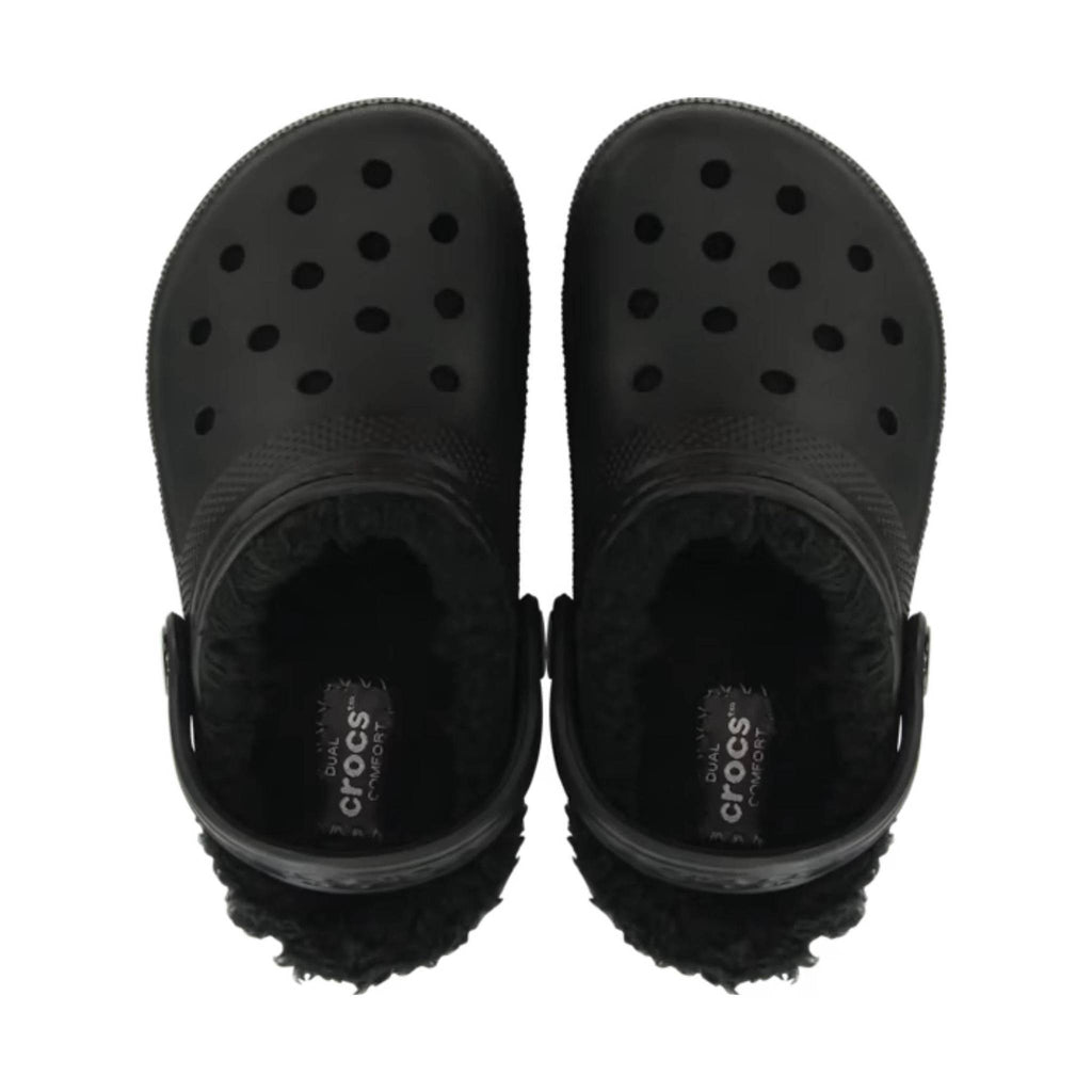 Crocs Kids' Fuzz-Lined Clog - Black - Lenny's Shoe & Apparel