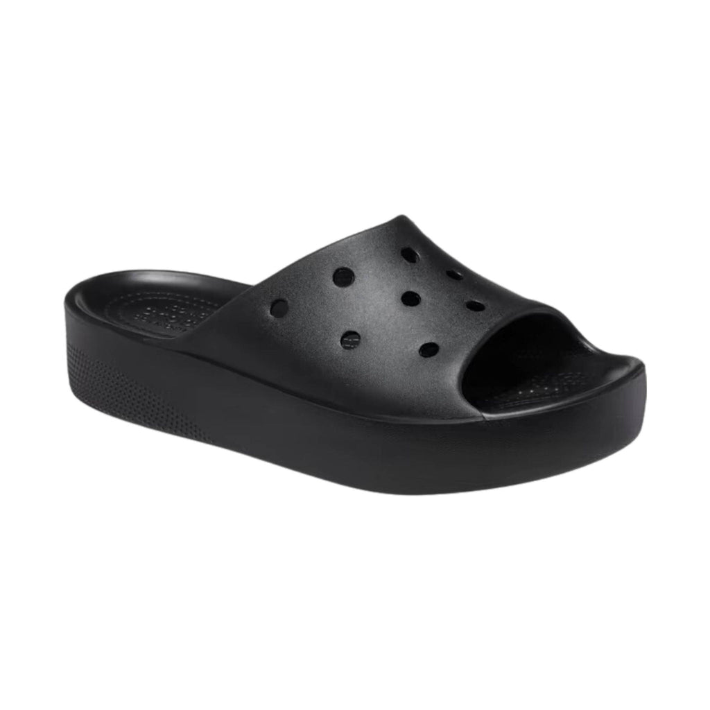 Crocs Women's Classic Platform Slides - Black - Lenny's Shoe & Apparel