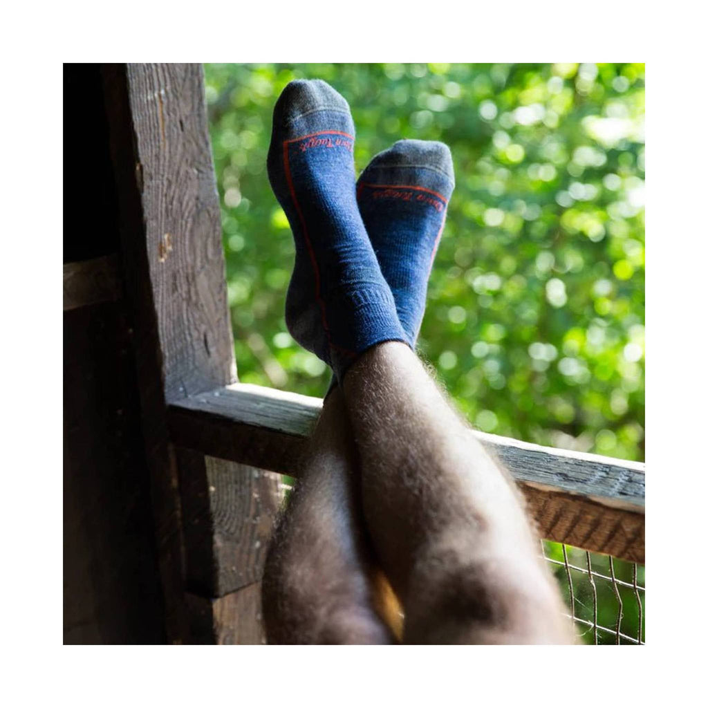 Darn Tough Men's Hiker Quarter Midweight Hiking Sock - Dusk Denim - Lenny's Shoe & Apparel