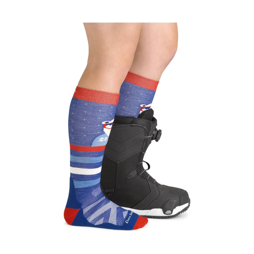 Darn Tough Vermont Kids' Polar Patroller Over The Calf Midweight Ski and Snowboard Sock - Marine - Lenny's Shoe & Apparel