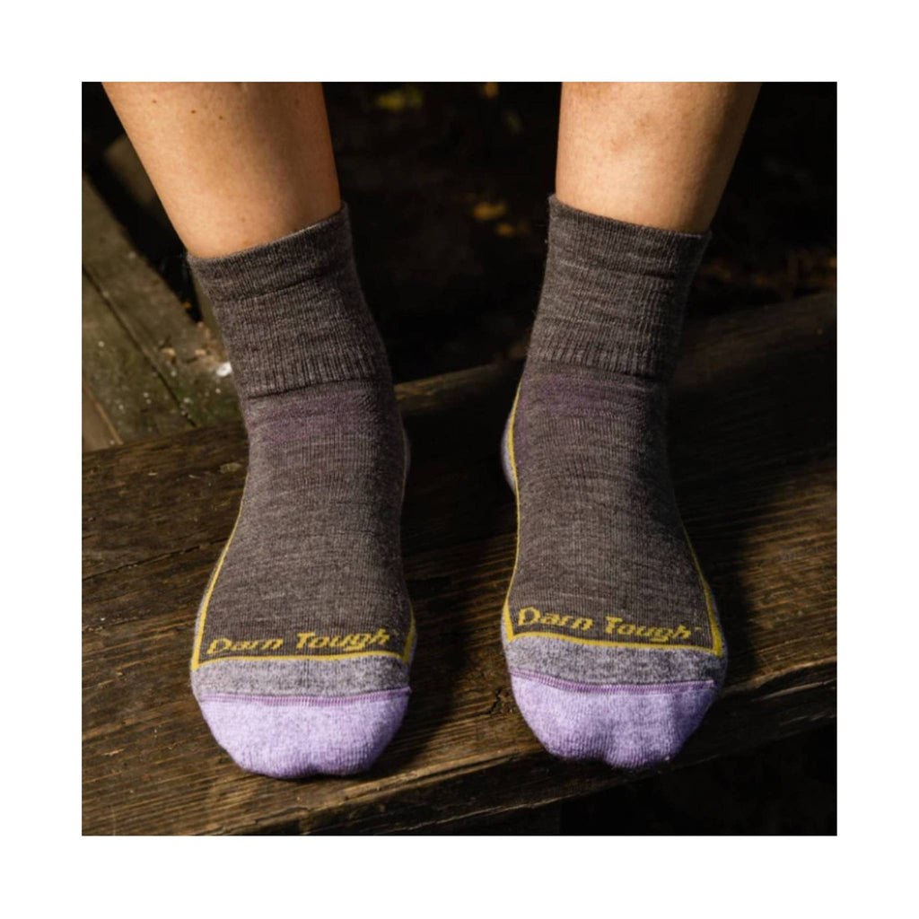 Darn Tough Vermont Women's Hiker Quarter Midweight Sock - Taupe - Lenny's Shoe & Apparel