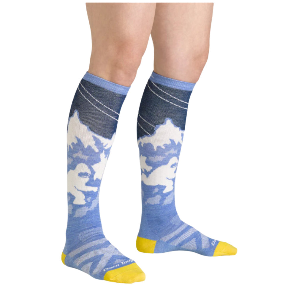 Darn Tough Vermont Women's Yeti Over The Calf Lightweight Ski and Snowboard Sock - Midnight - Lenny's Shoe & Apparel