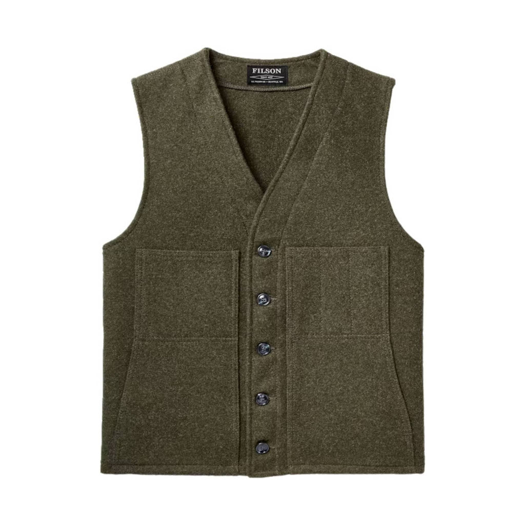 Filson Men's Mackinaw Wool Vest - Green - Lenny's Shoe & Apparel