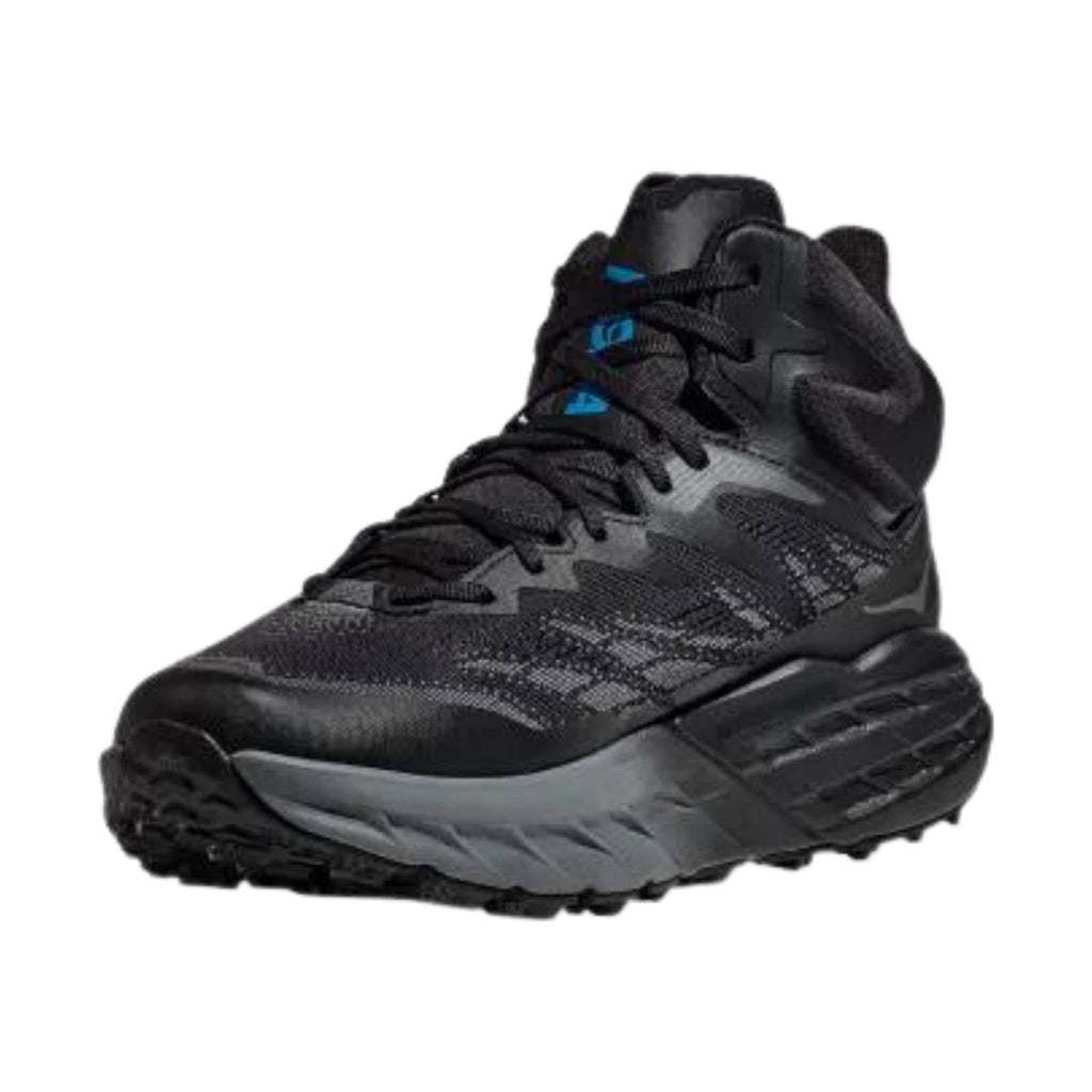 HOKA Men's Speedgoat 5 Mid GTX - Black/Blue - Lenny's Shoe & Apparel