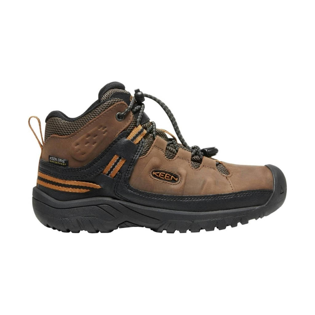 KEEN Big Kids' Targhee Waterproof Boots - Dark Earth/Golden Brown - Lenny's Shoe & Apparel