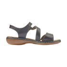 Rieker Women's Regina Sandal - Black - Lenny's Shoe & Apparel