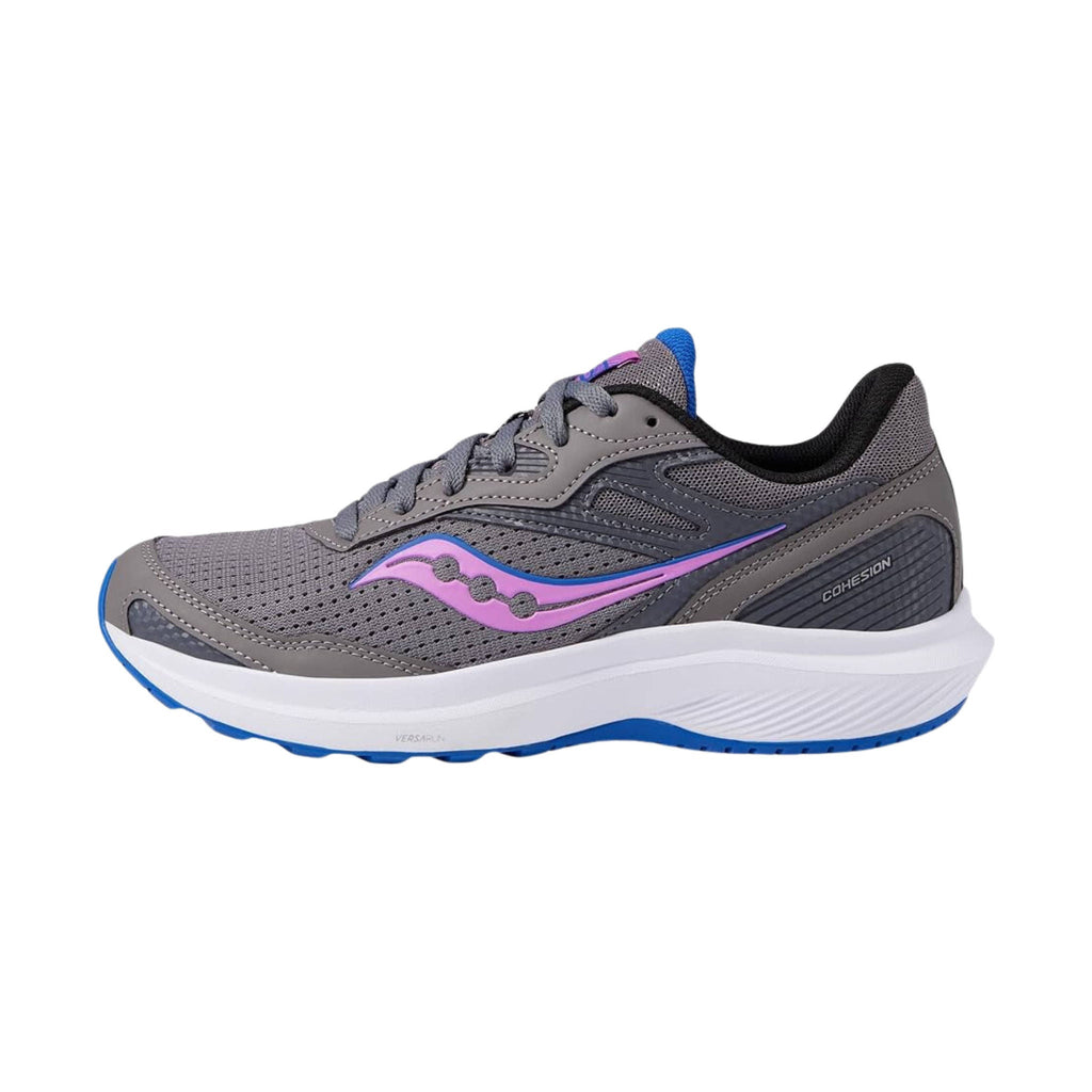 Saucony Women's Cohesion 16 Running Shoes - Gravel/Grape - Lenny's Shoe & Apparel