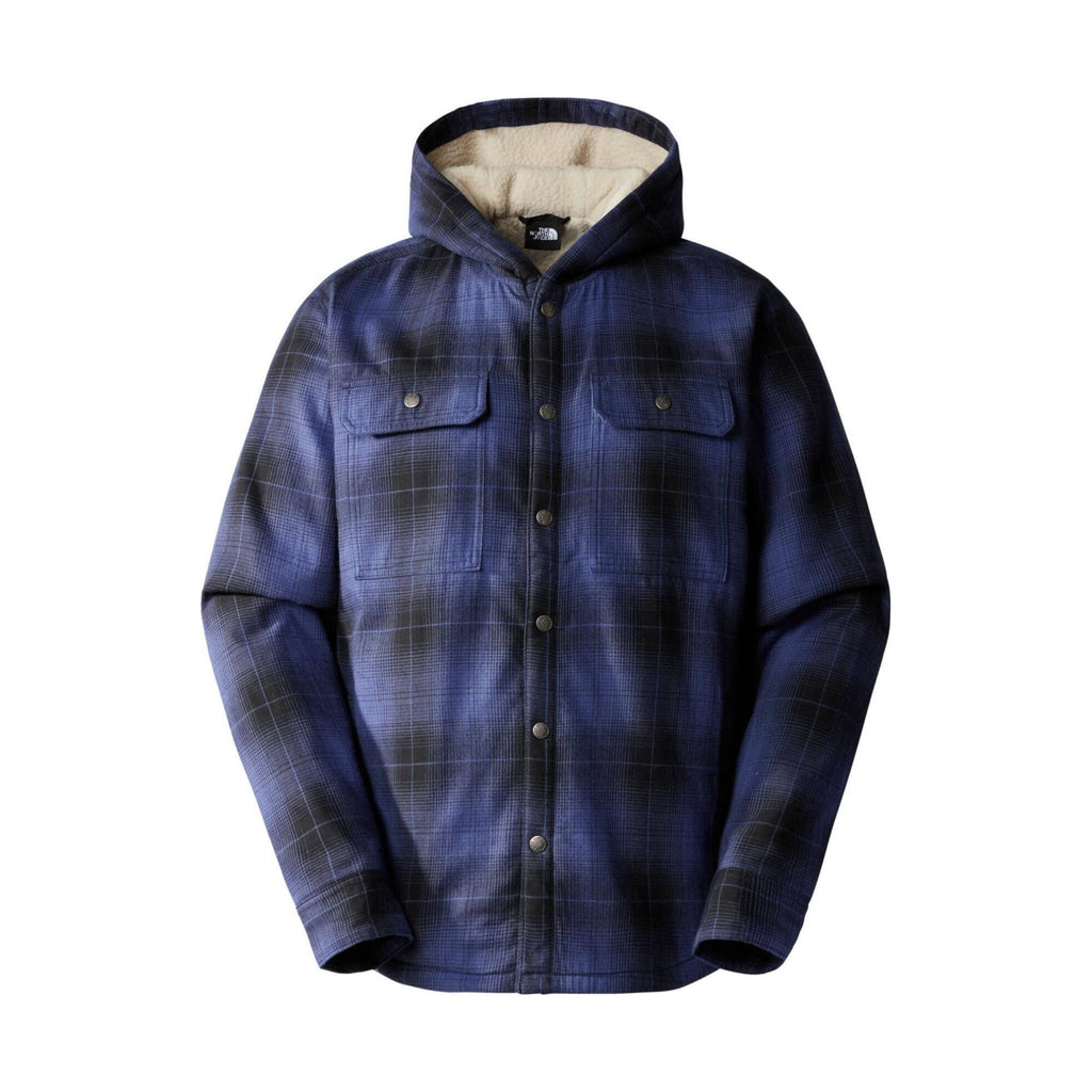 The North Face Men's Hooded Campshire Shirt - Black/Blue Plaid - Lenny's Shoe & Apparel