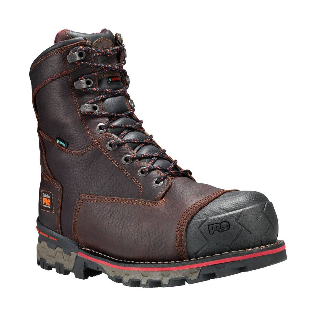 Timberland Pro Men's 8" Boondock Composite Toe Waterproof Work Boot - Brown - Lenny's Shoe & Apparel